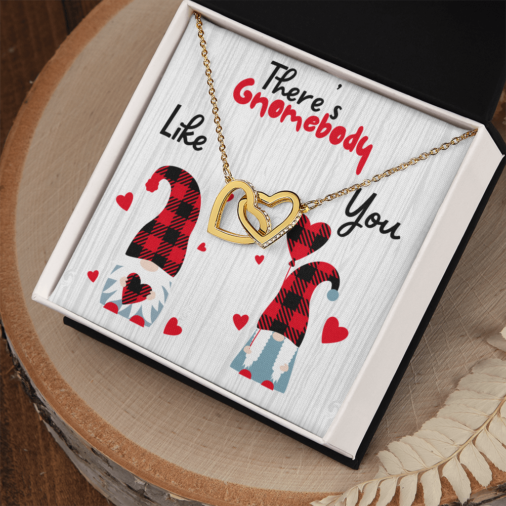 Gnome - There's Gnomebody - Interlocking Hearts Necklace