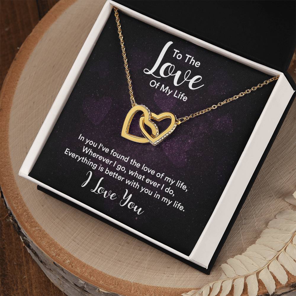 To love - In you - Interlocking Hearts Necklace