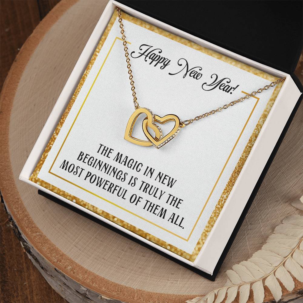 Happy New Year - The magic - Interlocking Hearts Necklace