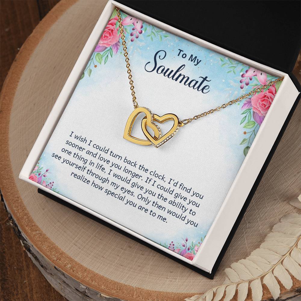 To Soulmate - I wish - Interlocking Hearts Necklace