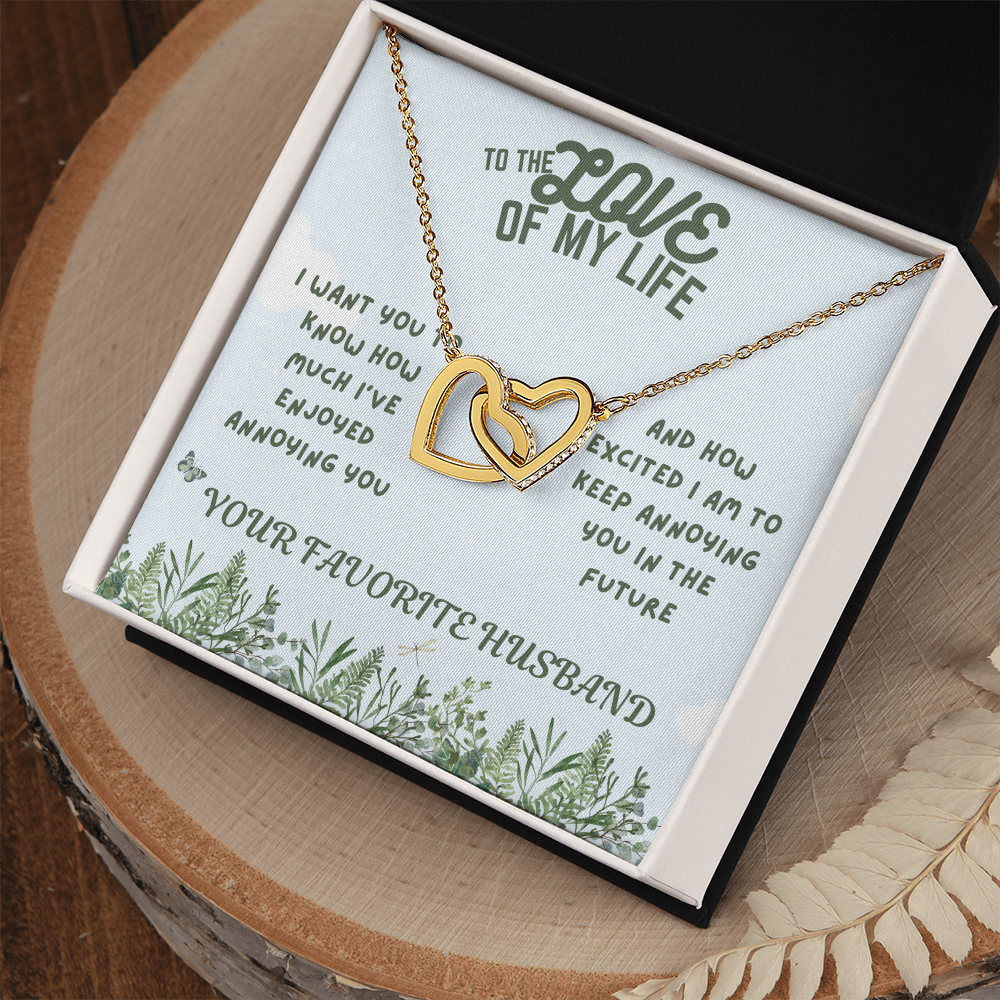 Love - Love of my life - Interlocking Hearts Necklace