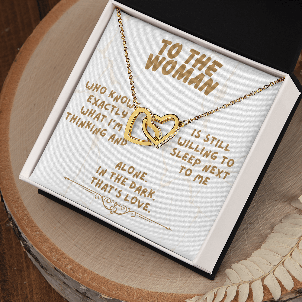 To the woman - Who knows exactly - Interlocking Hearts Necklace