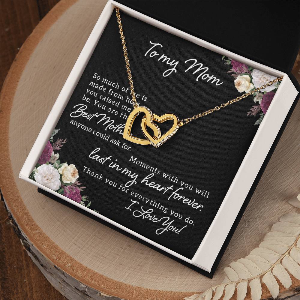 To Mom - So Much of me - Interlocking Hearts Necklace