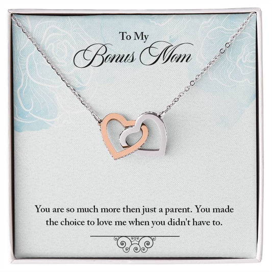 To Bonus Mom - You are so much - Interlocking Hearts Necklace