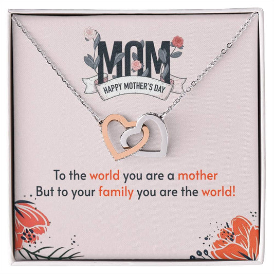 Mother's Day - To the world - Interlocking Hearts Necklace