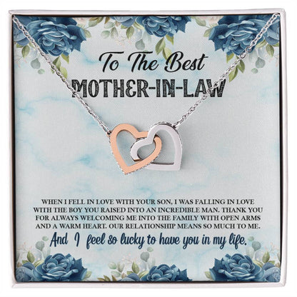 To Mother In Law - When I fell in love - Interlocking Hearts Necklace