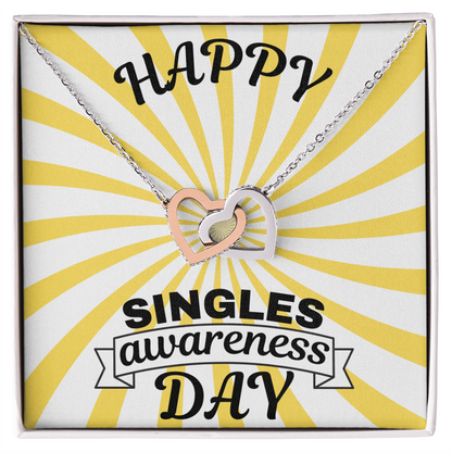 Single - Singles awareness day - Interlocking Hearts Necklace