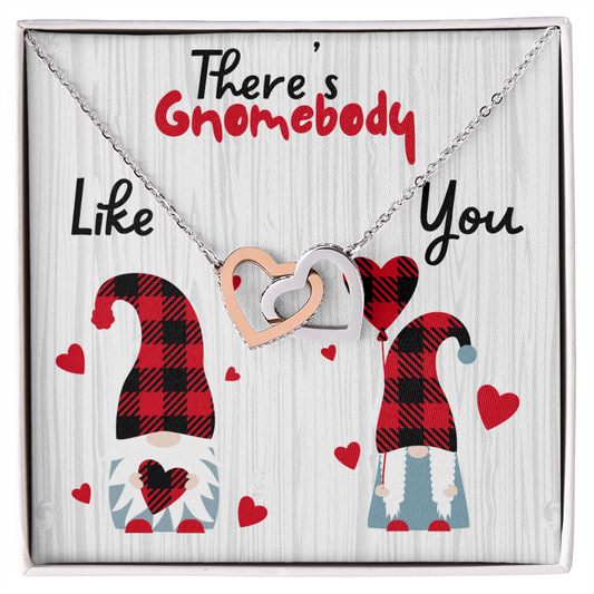 Gnome - There's Gnomebody - Interlocking Hearts Necklace