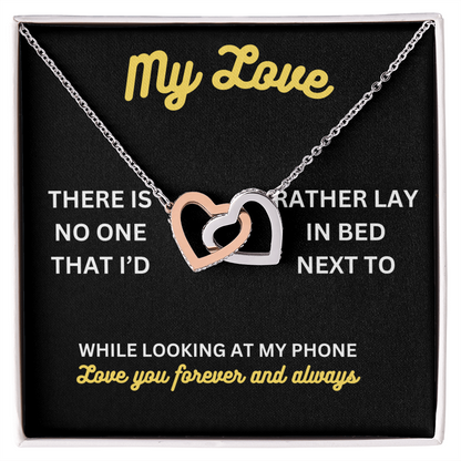 My love - There is no one - Interlocking Hearts Necklace