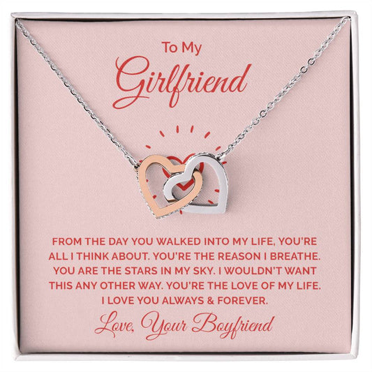 To Girlfriend - From the day - Interlocking Hearts Necklace