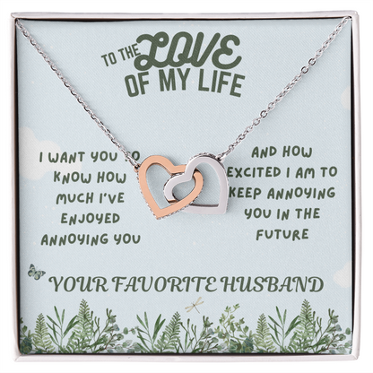 Love - Love of my life - Interlocking Hearts Necklace