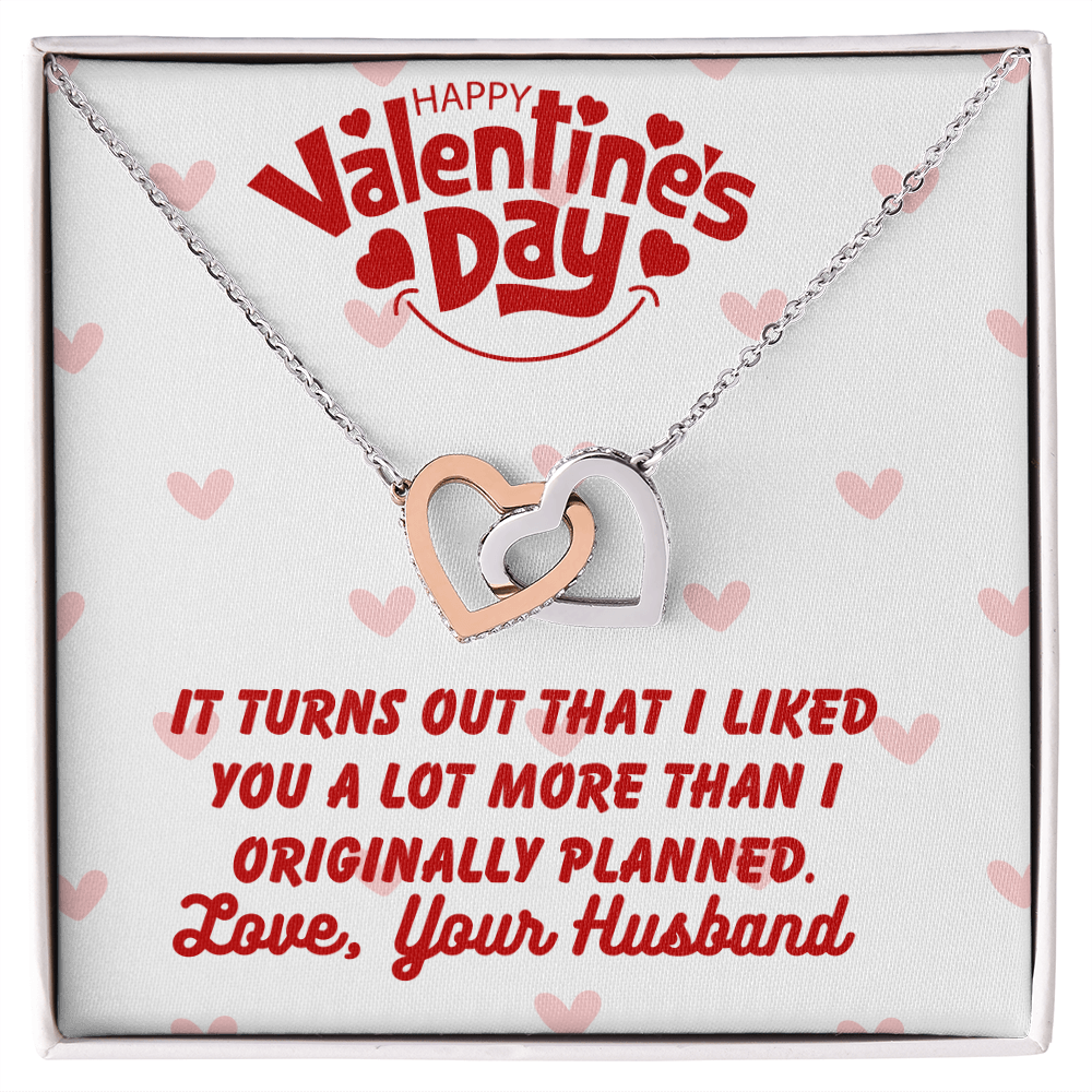 Happy Valentine's Day - It turns out - Interlocking Hearts Necklace