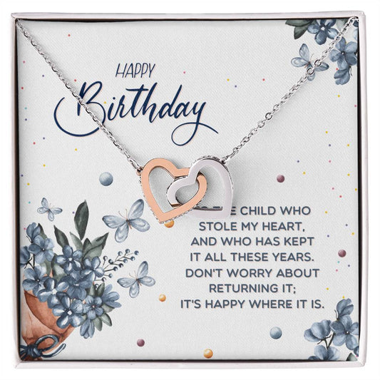 Birthday - To the child - Interlocking Hearts Necklace