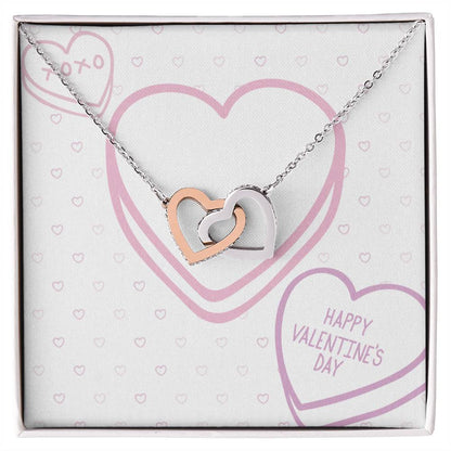 Valentine's Day - XOXO - Interlocking Hearts Necklace