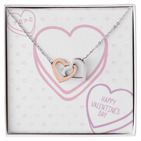 Valentine's Day - XOXO - Interlocking Hearts Necklace