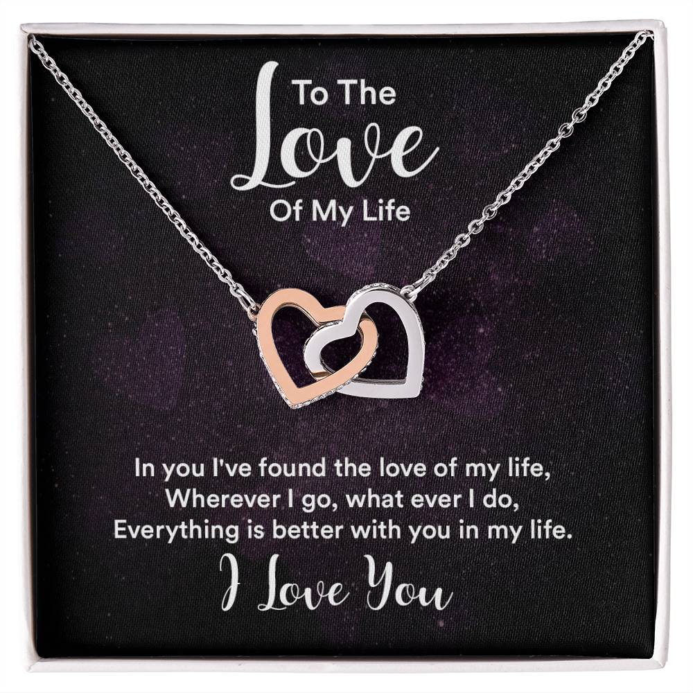 To love - In you - Interlocking Hearts Necklace