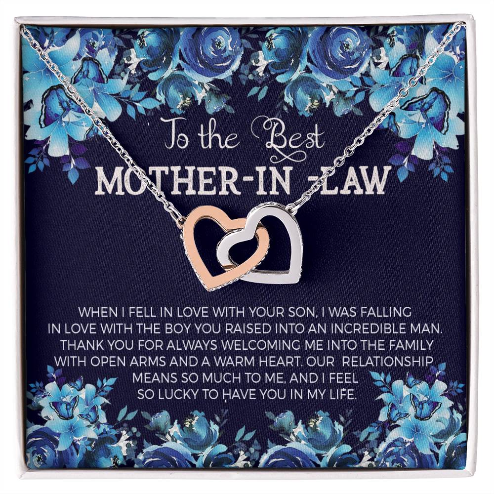 To Mother In Law - When I fell in love - Interlocking Hearts Necklace