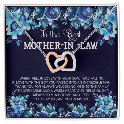 To Mother In Law - When I fell in love - Interlocking Hearts Necklace