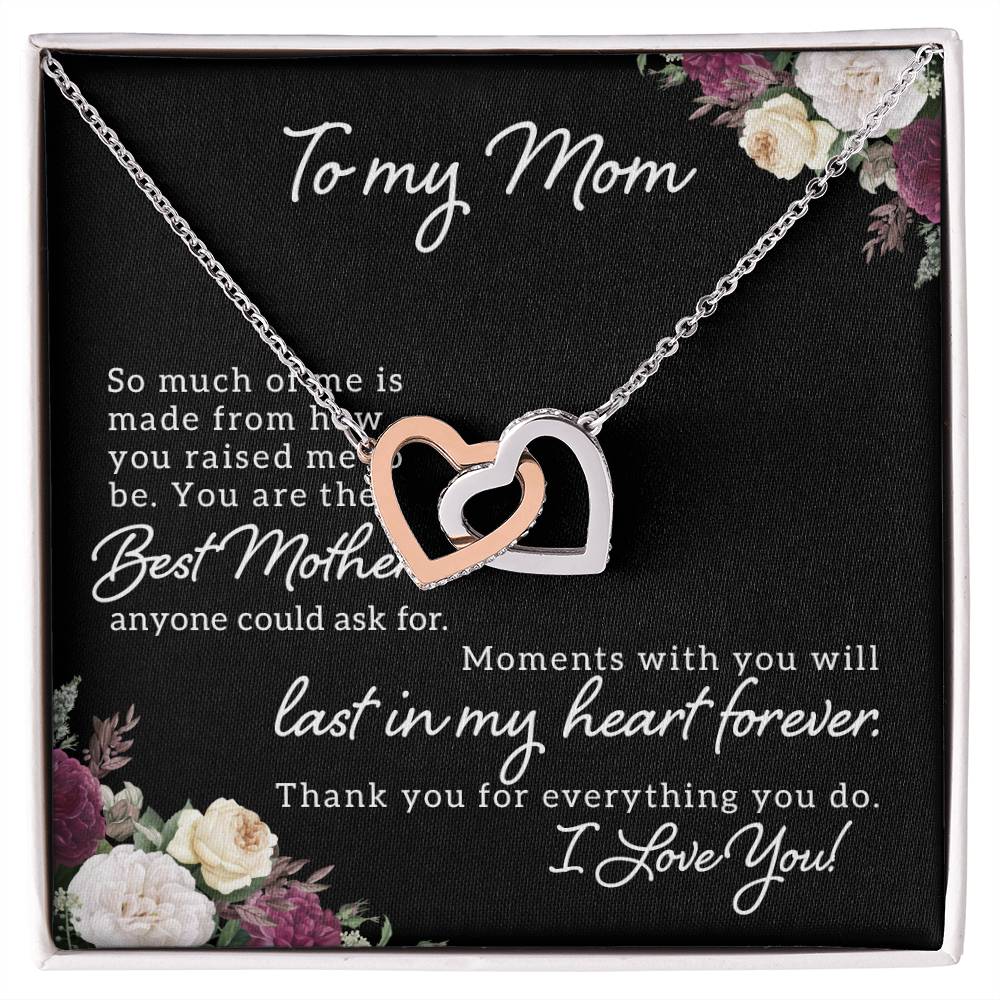 To Mom - So Much of me - Interlocking Hearts Necklace