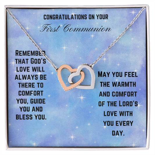 Communion - Remember - Interlocking Hearts Necklace