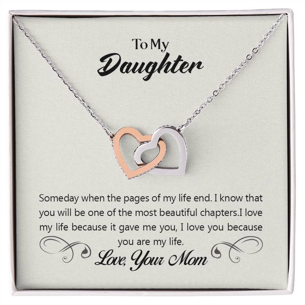 To Daughter - Someday when - Interlocking Hearts Necklace