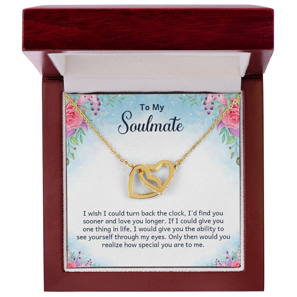 To Soulmate - I wish - Interlocking Hearts Necklace