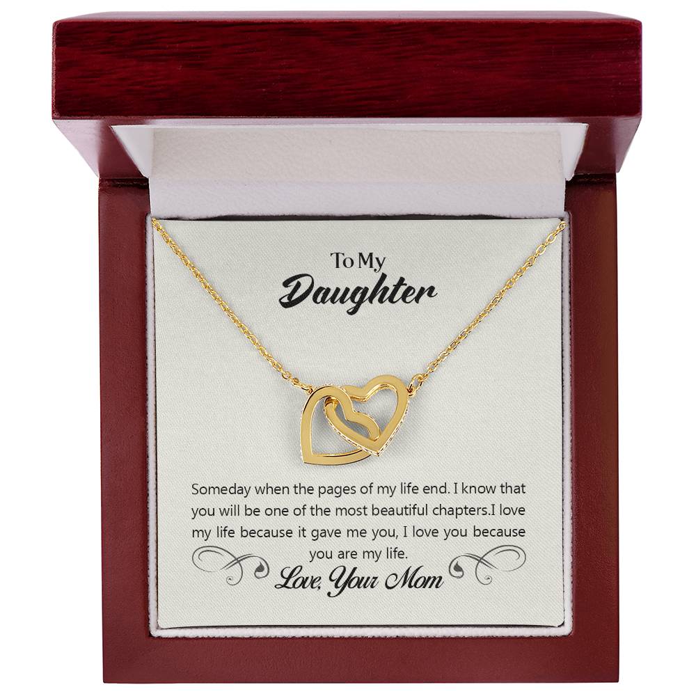 To Daughter - Someday when - Interlocking Hearts Necklace