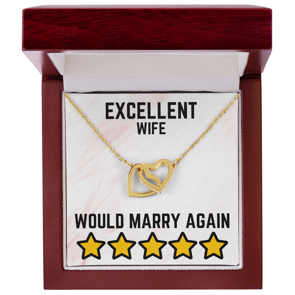 Excellent wife - Would marry again - Interlocking Hearts Necklace