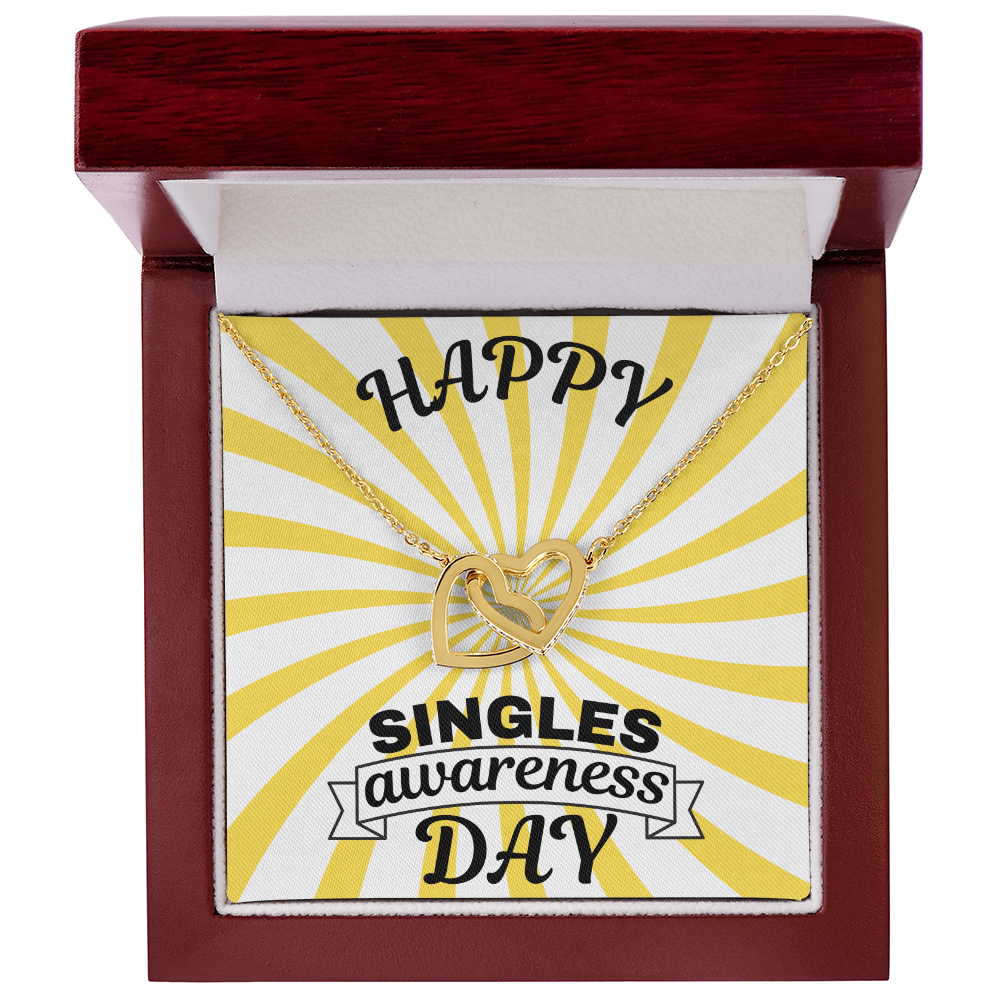 Single - Singles awareness day - Interlocking Hearts Necklace