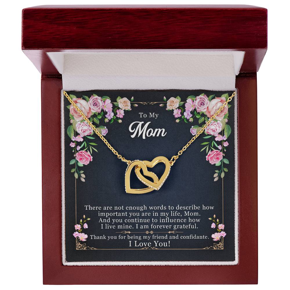 To Mom - There are not enough - Interlocking Hearts Necklace