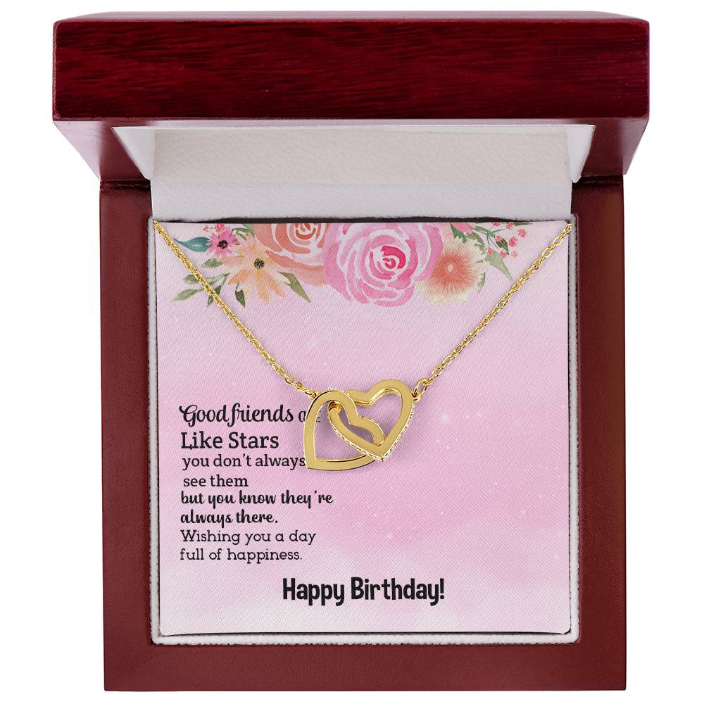 Birthday - Good friends - Interlocking Hearts Necklace