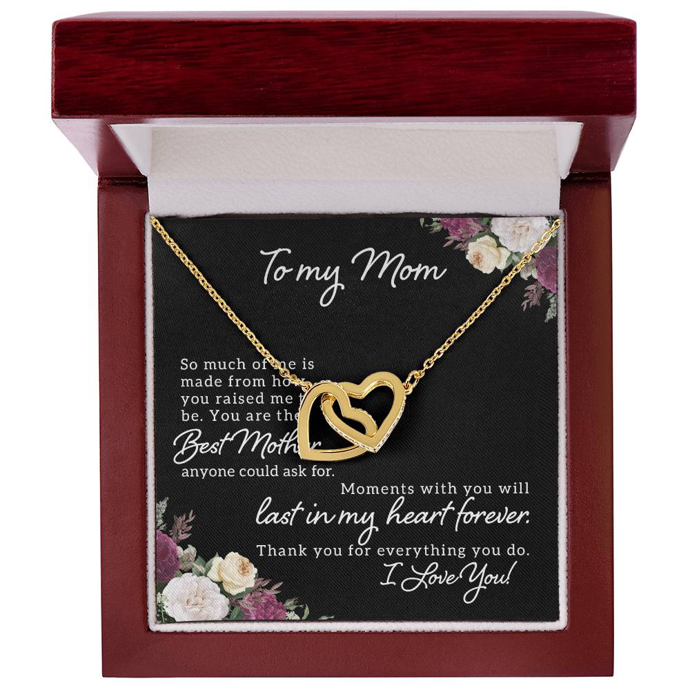 To Mom - So Much of me - Interlocking Hearts Necklace