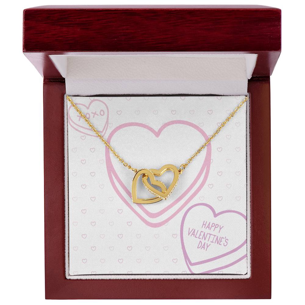 Valentine's Day - XOXO - Interlocking Hearts Necklace