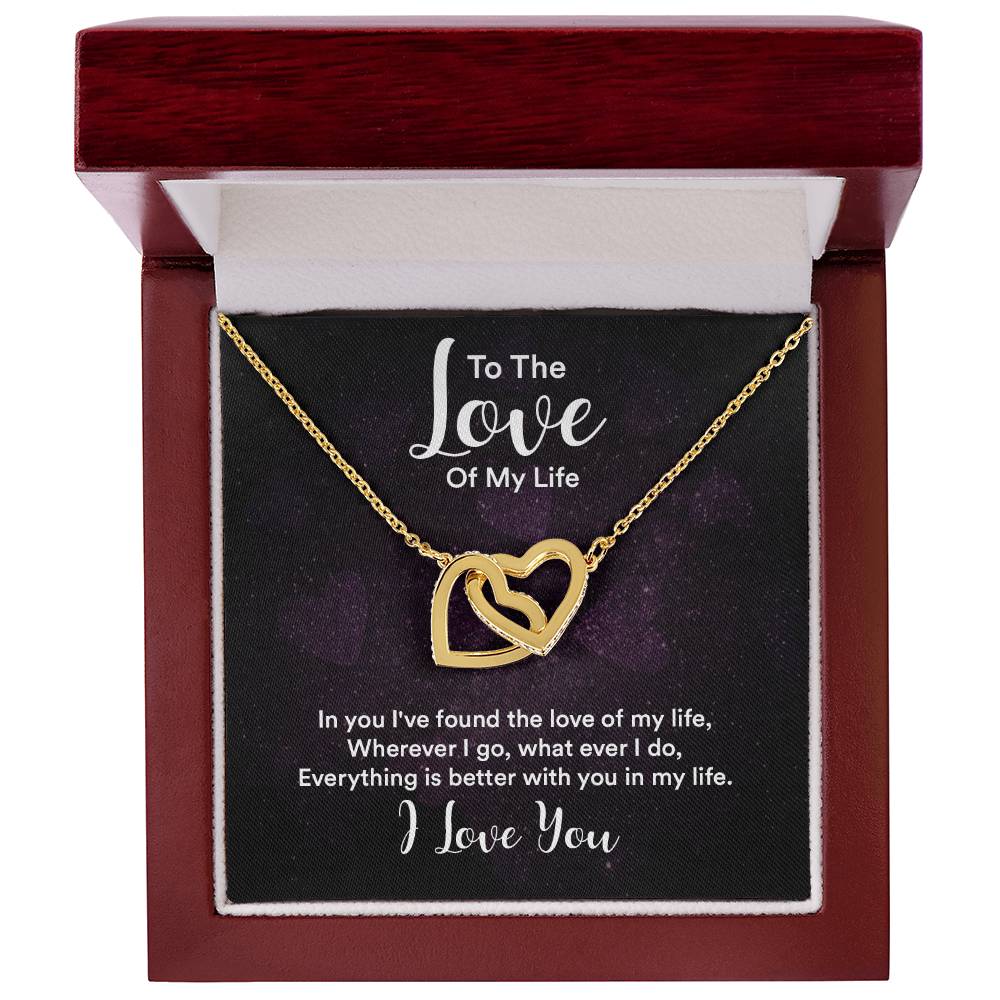 To love - In you - Interlocking Hearts Necklace