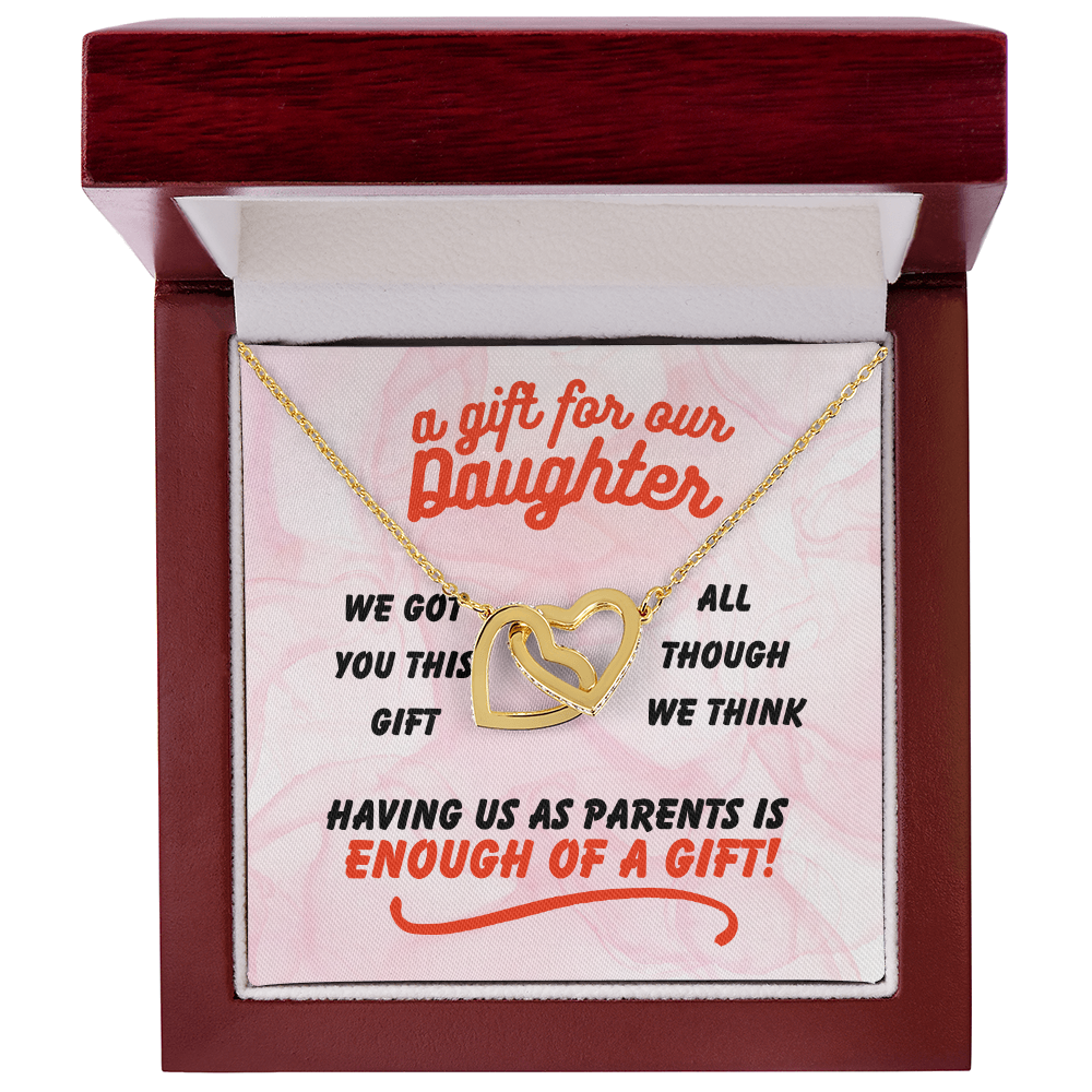 A gift for our daughter - We got you this - Interlocking Hearts Necklace