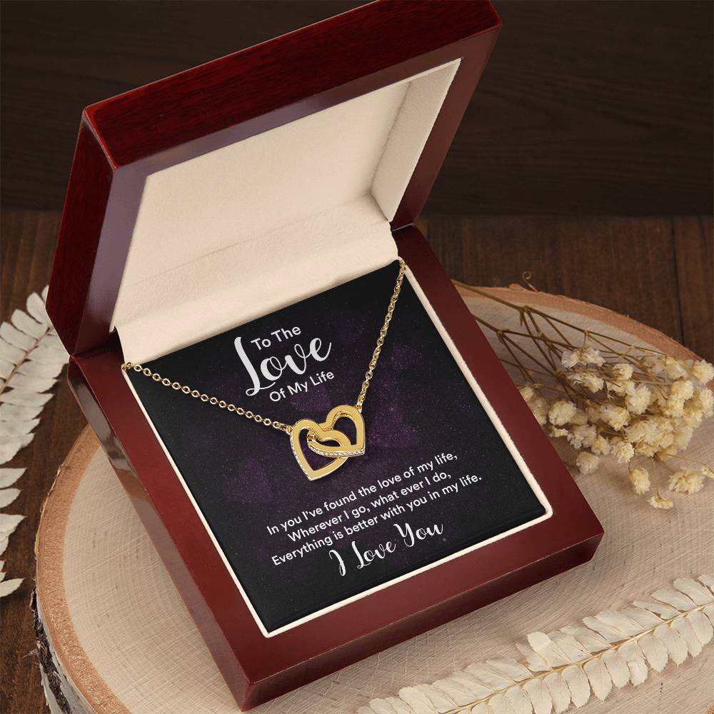 To love - In you - Interlocking Hearts Necklace