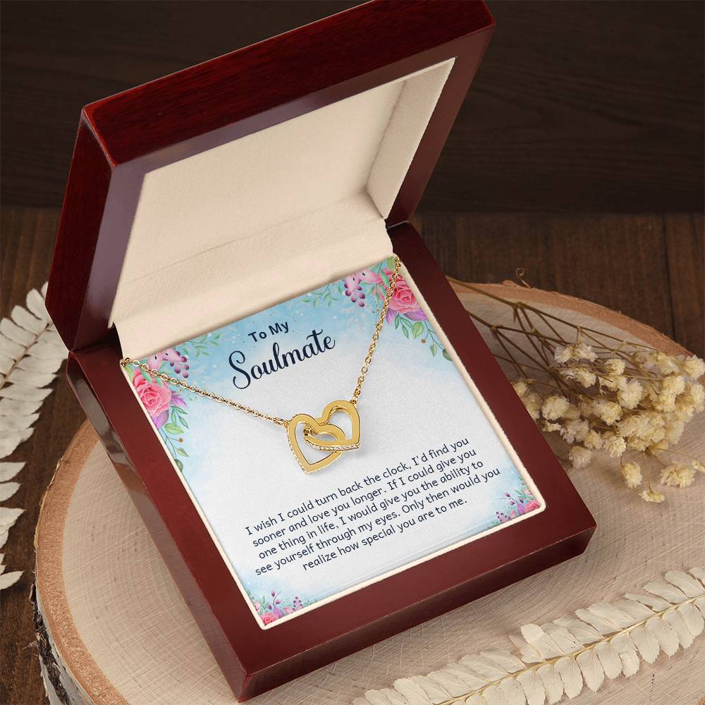 To Soulmate - I wish - Interlocking Hearts Necklace