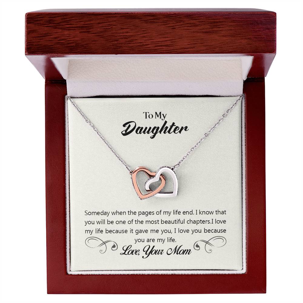 To Daughter - Someday when - Interlocking Hearts Necklace