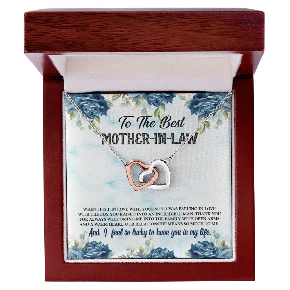 To Mother In Law - When I fell in love - Interlocking Hearts Necklace