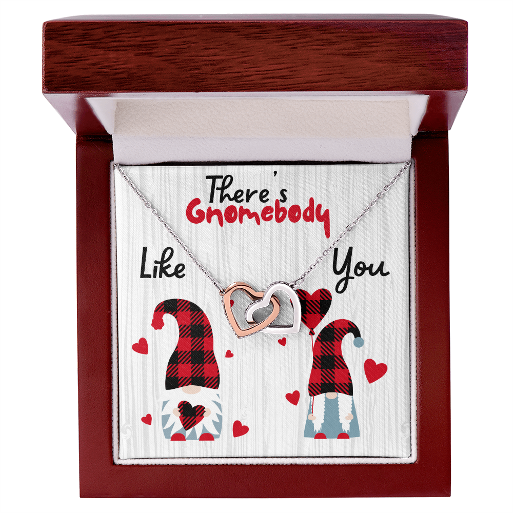 Gnome - There's Gnomebody - Interlocking Hearts Necklace