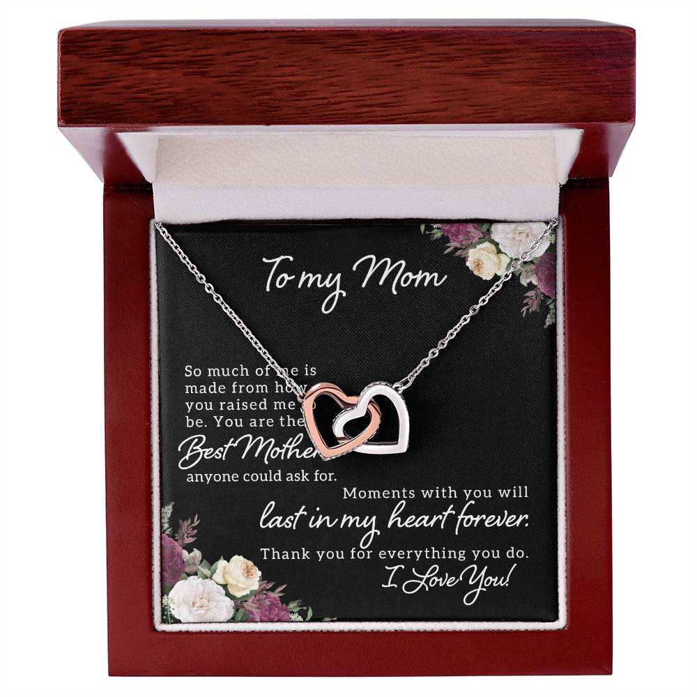 To Mom - So Much of me - Interlocking Hearts Necklace