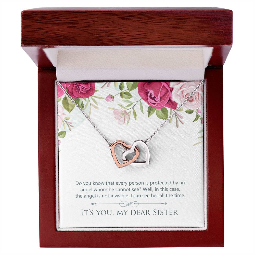 To Sister - Do you know - Interlocking Hearts Necklace