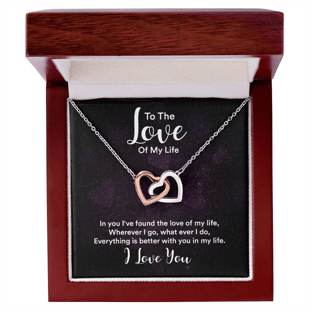 To love - In you - Interlocking Hearts Necklace