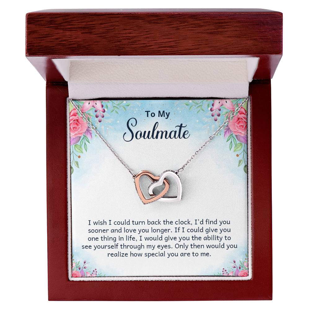 To Soulmate - I wish - Interlocking Hearts Necklace