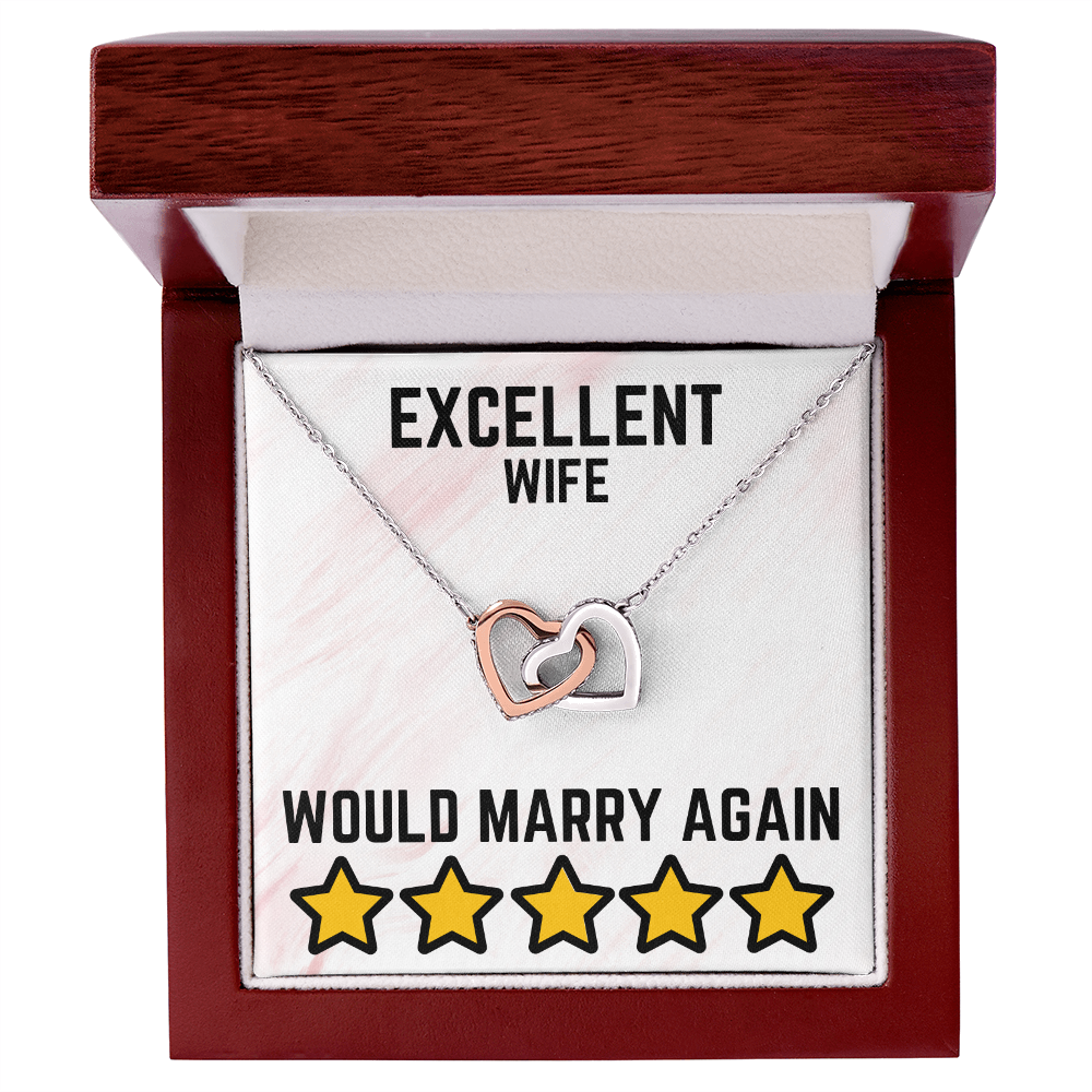 Excellent wife - Would marry again - Interlocking Hearts Necklace