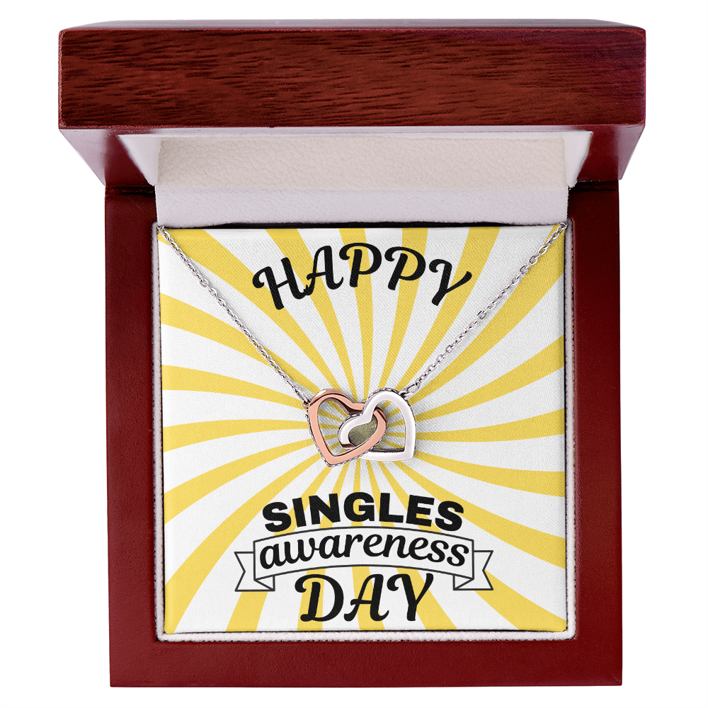 Single - Singles awareness day - Interlocking Hearts Necklace