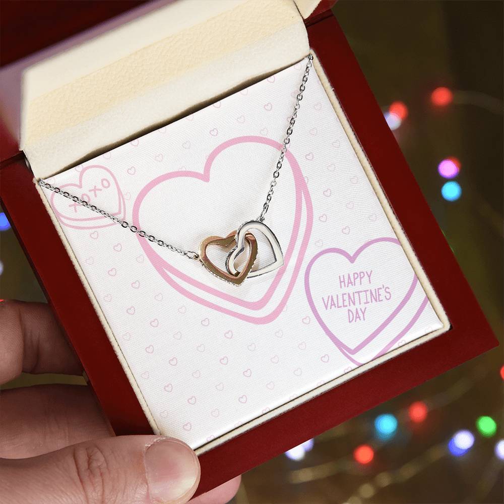 Valentine's Day - XOXO - Interlocking Hearts Necklace