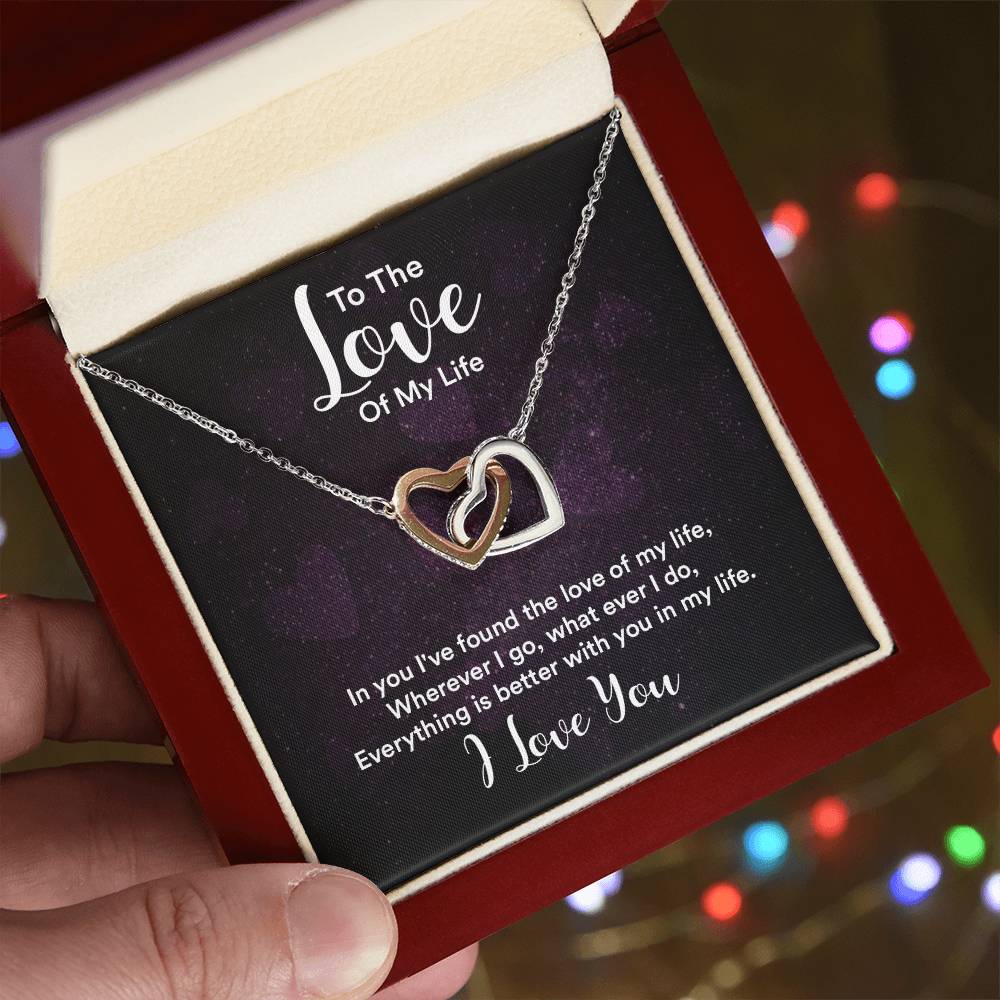 To love - In you - Interlocking Hearts Necklace