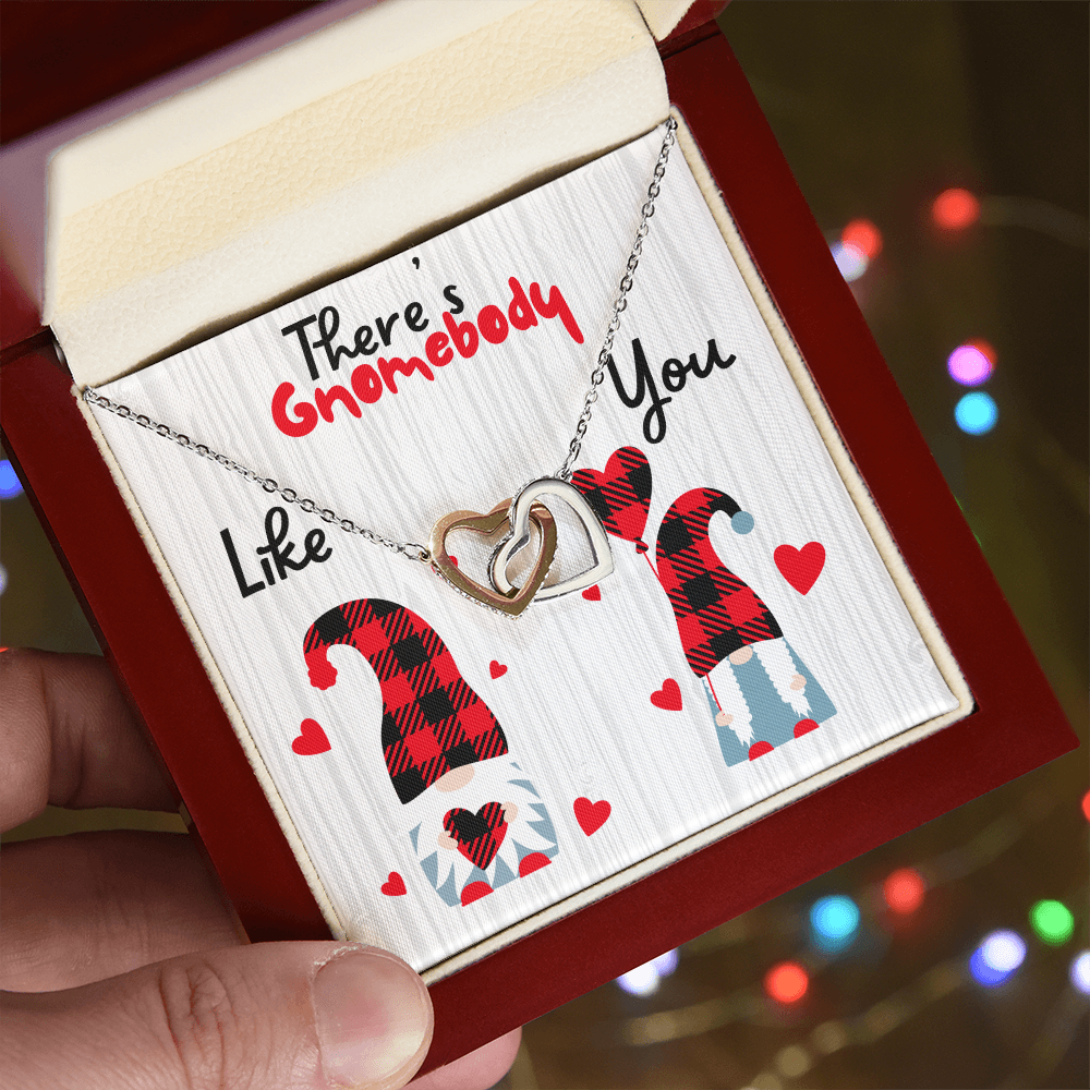 Gnome - There's Gnomebody - Interlocking Hearts Necklace