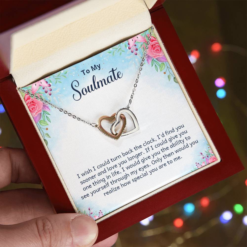 To Soulmate - I wish - Interlocking Hearts Necklace